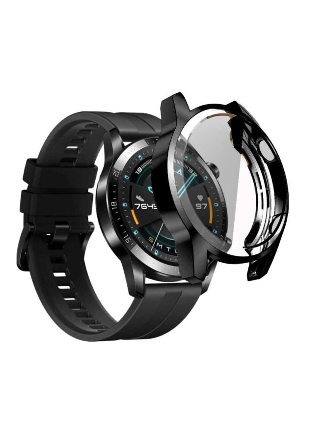 VINSOC Protective AntiScratch TPU Case Cover for Huawei GT2 46mm Smartwatch Black/Clear - Image 4