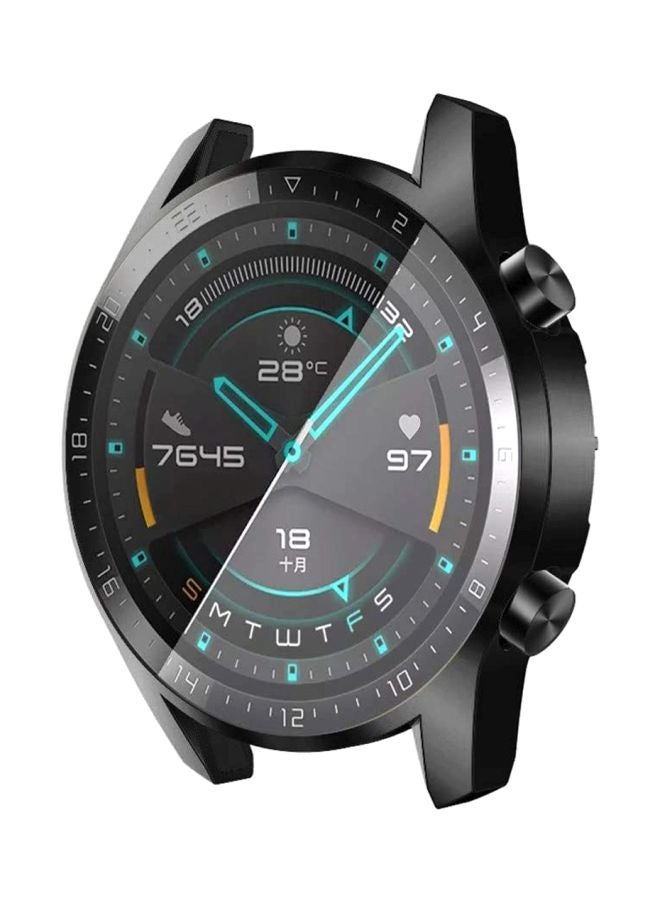 VINSOC Protective AntiScratch TPU Case Cover for Huawei GT2 46mm Smartwatch Black/Clear - Image 2