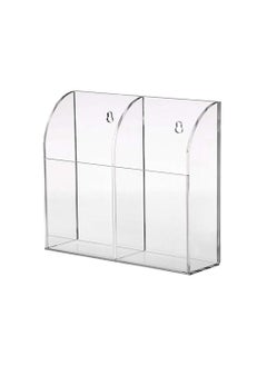 Generic Air Conditioner, TV box, stereo, TV Remote Control Holder Rack Can Stand Wall Mount Storage, Save Room Space Cell, Made of Acrylic transparent - 2 compartments  - Image 1