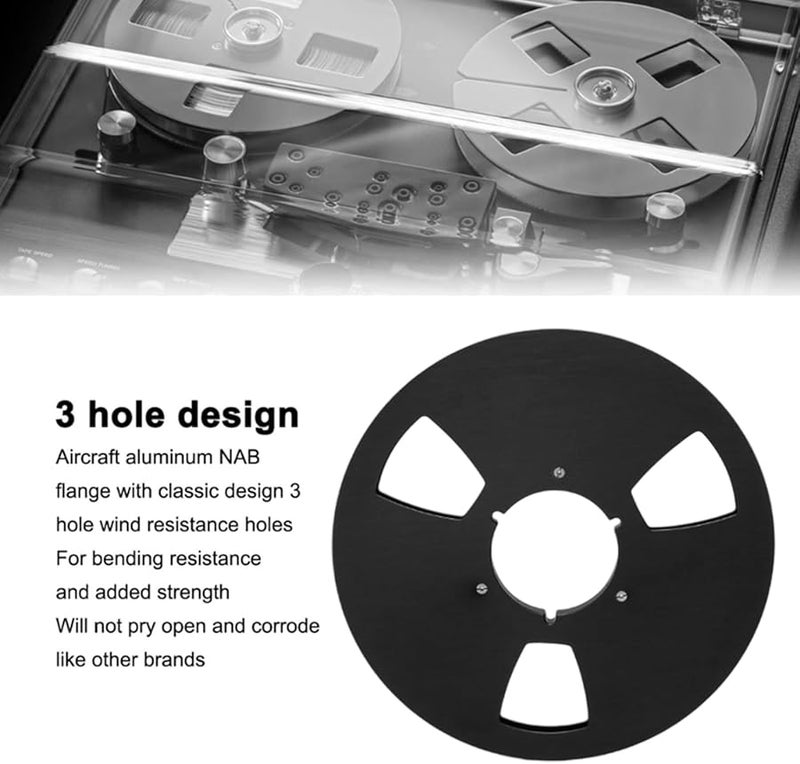 Precision Machined 10.5 Inch Aluminum Empty Tape Reel Color B for Professional Recorders and Deck Maintenance Replacement - Image 3