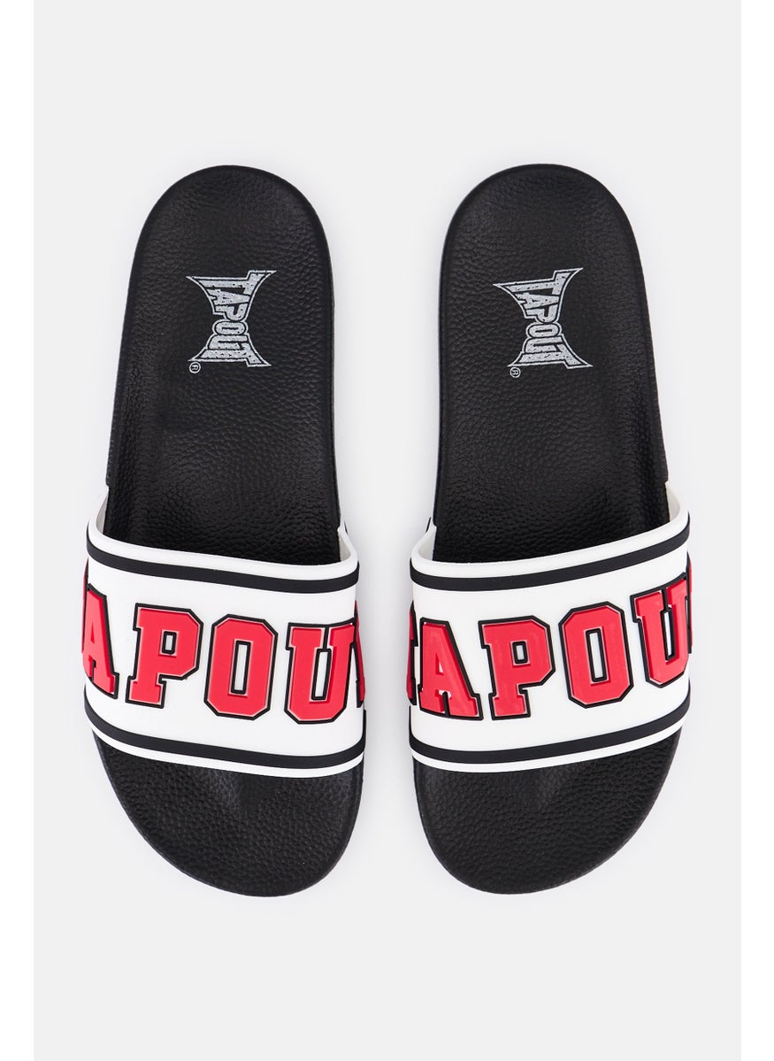 TapouT Men Brand Logo Slip On Slides, Multicolor  - Image 3