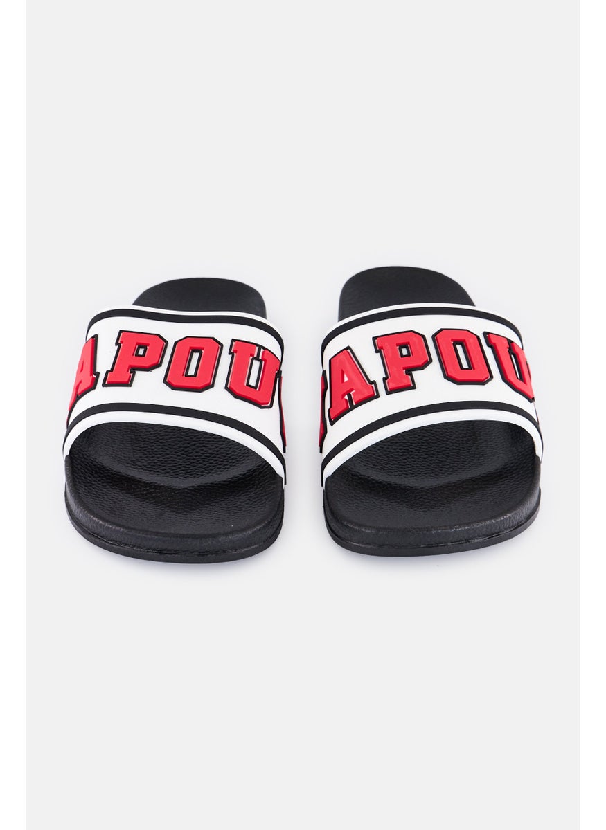 TapouT Men Brand Logo Slip On Slides, Multicolor  - Image 4