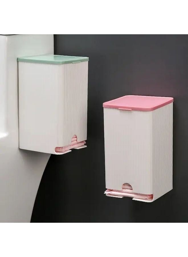 Light Green Wall Mounted Bathroom Storage Box For Sanitary Pads Tissues And Swabs - Image 5