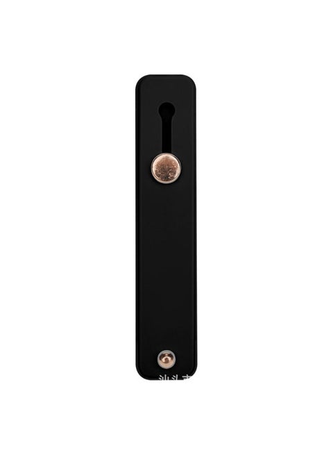Silicone Mobile Phone Ring Bracket Solid Color Push-pull Mobile Phone Back Sticker Silicone Push-pull Live Lazy Stand-Color:Black-Style:K167 Bare Metal