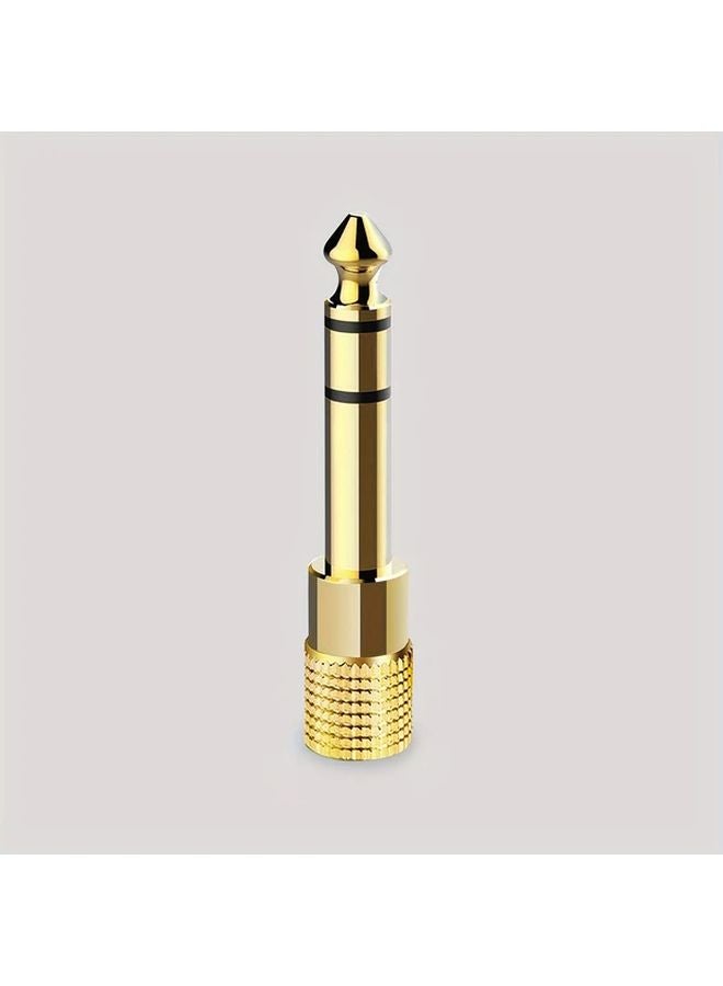 Gold Plated 6.35mm to 3.5mm Audio Adapter 2pcs Stereo TRS Converter Male to Female - Image 2