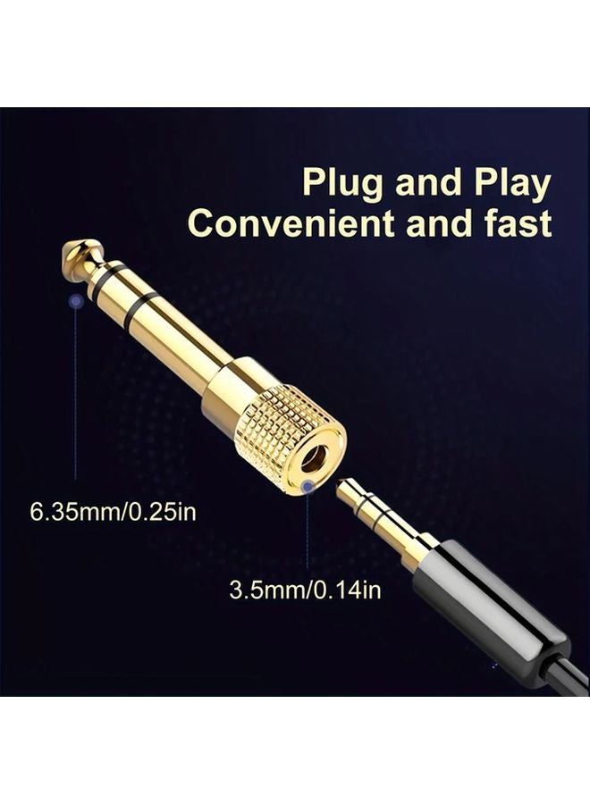 Gold Plated 6.35mm to 3.5mm Audio Adapter 2pcs Stereo TRS Converter Male to Female - Image 4