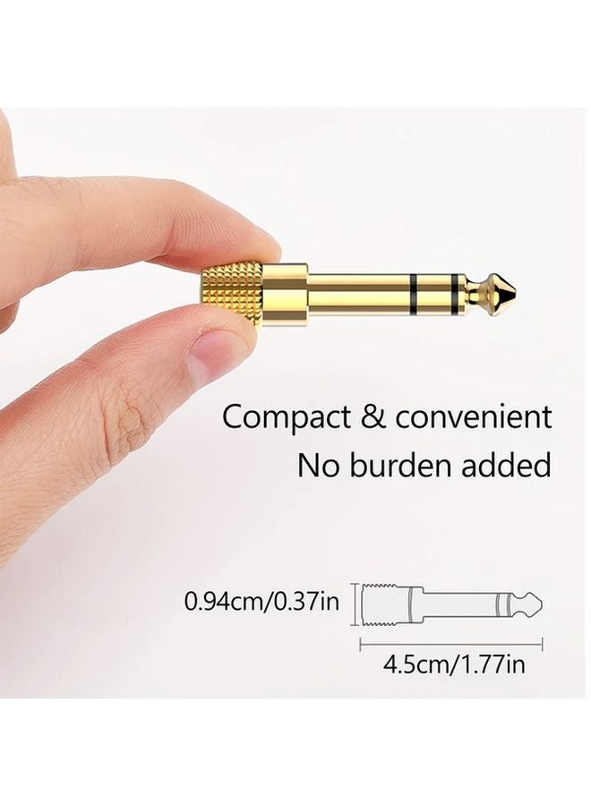 Gold Plated 6.35mm to 3.5mm Audio Adapter 2pcs Stereo TRS Converter Male to Female - Image 3