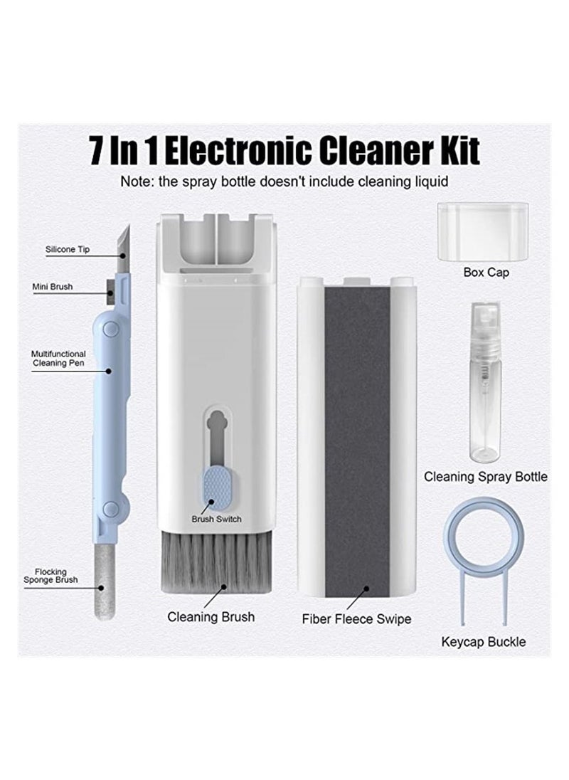 Keyboard Cleaning Kit 7 in 1 Electronic Cleaner Kit Multifunctional Cleaning Tool for PC, Monitor, Cell Phone, Computer, Earphones