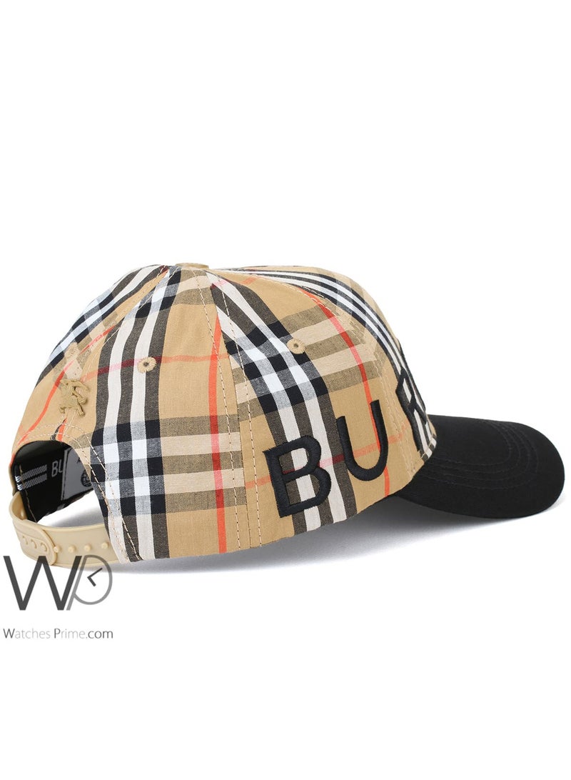 BURBERRY Burberry Baseball Beige Motif Icon Stripe Cap Cotton Hat - Image 2