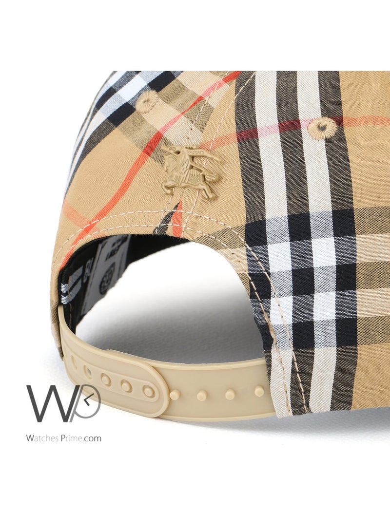 BURBERRY Burberry Baseball Beige Motif Icon Stripe Cap Cotton Hat - Image 3