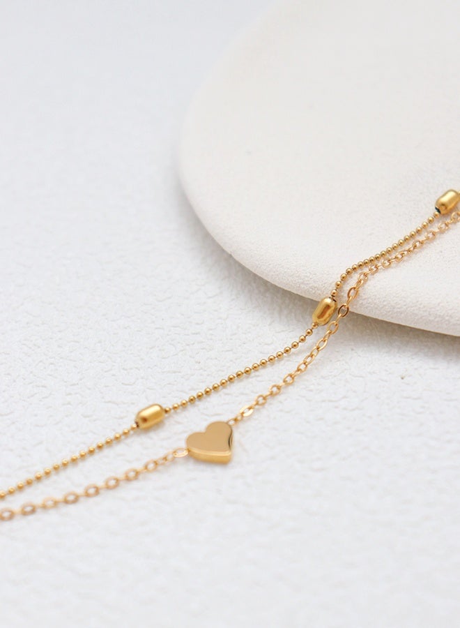 Luxury Gold-Tone Adjustable Layered Anklet for Women - Heart Butterfly/Moon Charm Ankle Bracelet, Dainty Beach Resort Foot Chain Jewelry, Hypoallergenic Summer Gift for Wife/Girlfriend/Daughter (With Gift Box) - Image 4