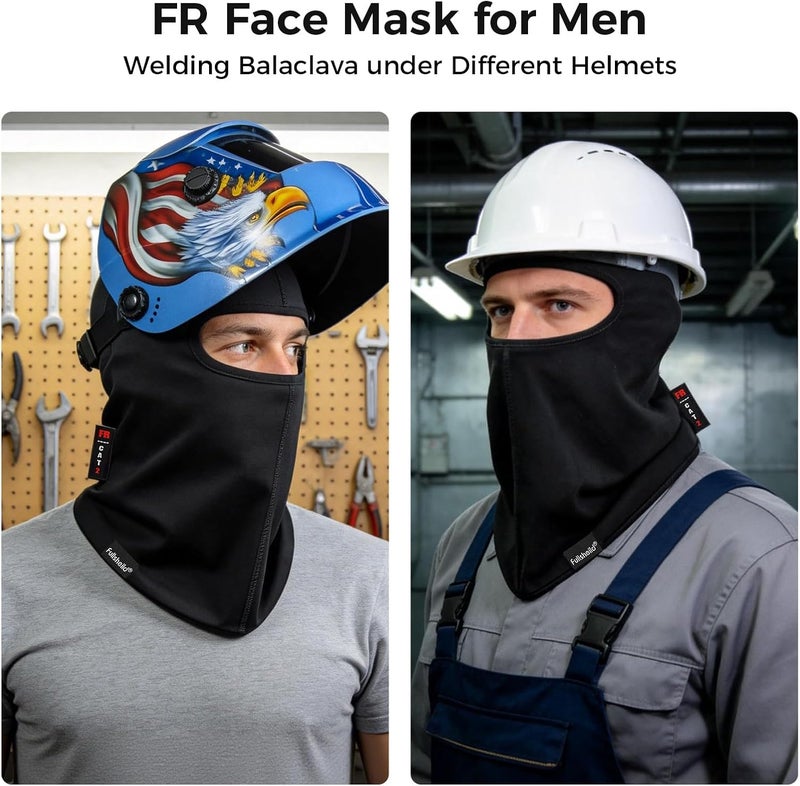 Fullsheild فولشيلد FR قناع بالاكلافا مقاوم للهب للوجه NFPA2112 الفئة 2 غطاء رأس للحام والصيد والعسكري مقاس واحد - Image 3