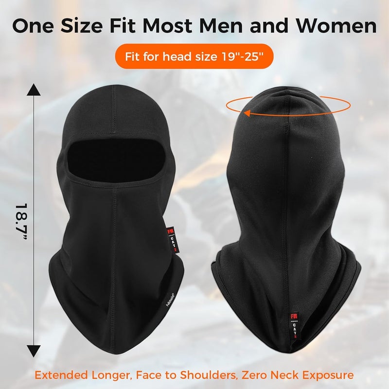 Fullsheild فولشيلد FR قناع بالاكلافا مقاوم للهب للوجه NFPA2112 الفئة 2 غطاء رأس للحام والصيد والعسكري مقاس واحد - Image 5