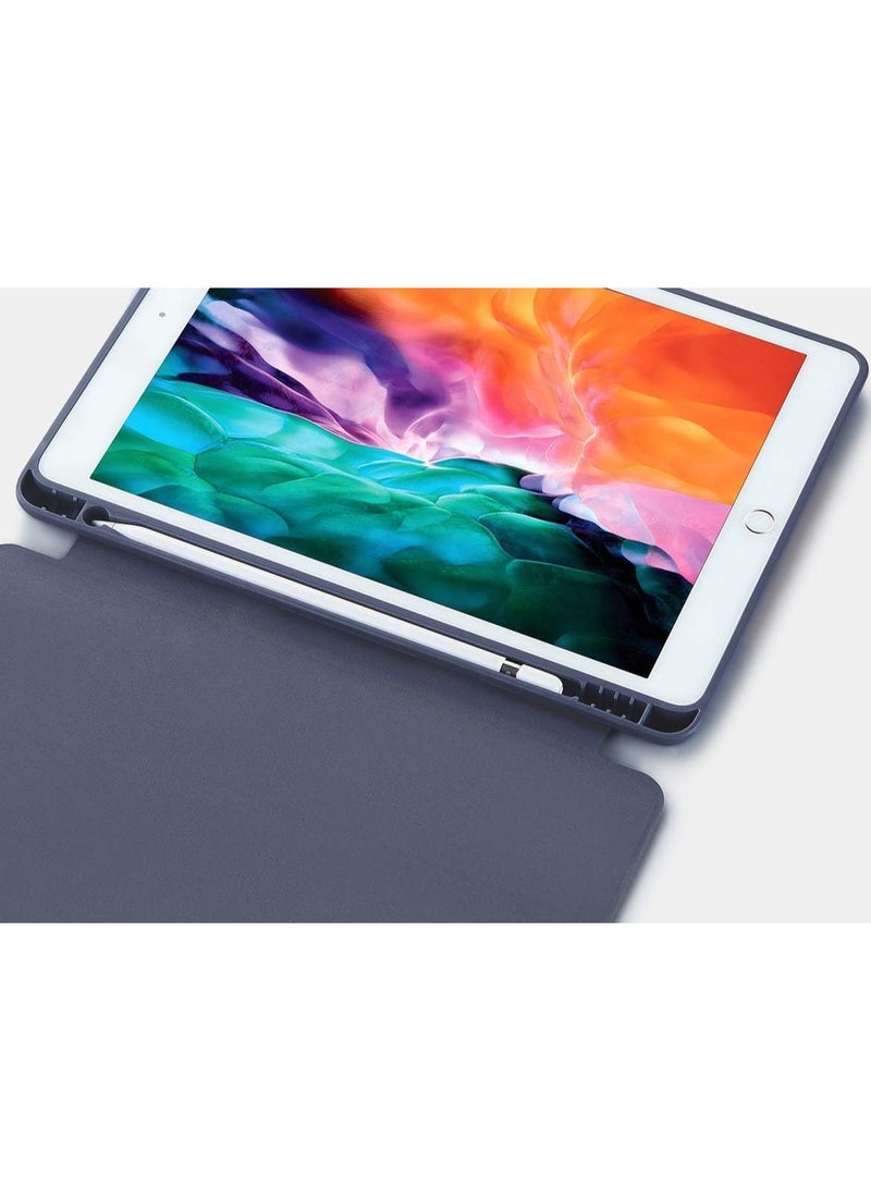 ELTRAZONE iPad 10.2-inch Case (9th/8th/7th Generation, 2021/2020/2019) with Pencil Holder - Slim Soft TPU Trifold Stand Protective Full Body Cover with Auto Sleep/Wake - Navy Blue - Image 5