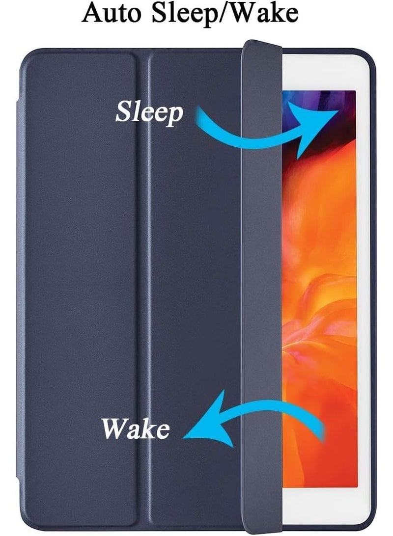 ELTRAZONE iPad 10.2-inch Case (9th/8th/7th Generation, 2021/2020/2019) with Pencil Holder - Slim Soft TPU Trifold Stand Protective Full Body Cover with Auto Sleep/Wake - Navy Blue - Image 3