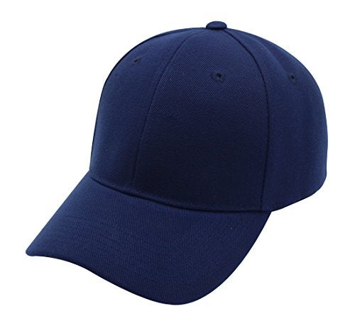 Top Level Baseball Cap Hat Men Women - Classic Adjustable Plain Blank, NAV Navy - Image 1