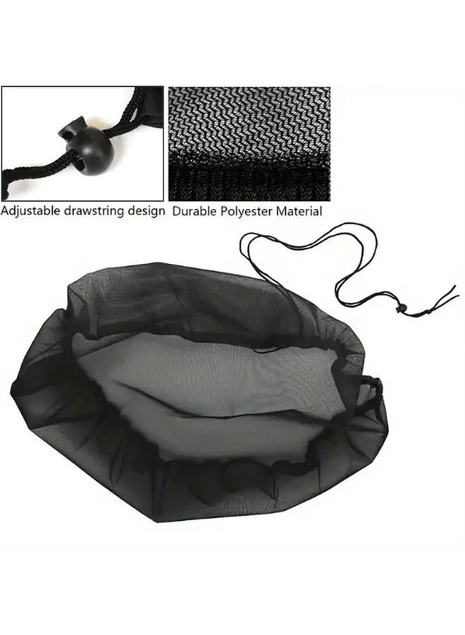 2Pcs 80cm Rain Barrel Cover With Drawstring Leaf Filtering Mesh Lid - Image 5
