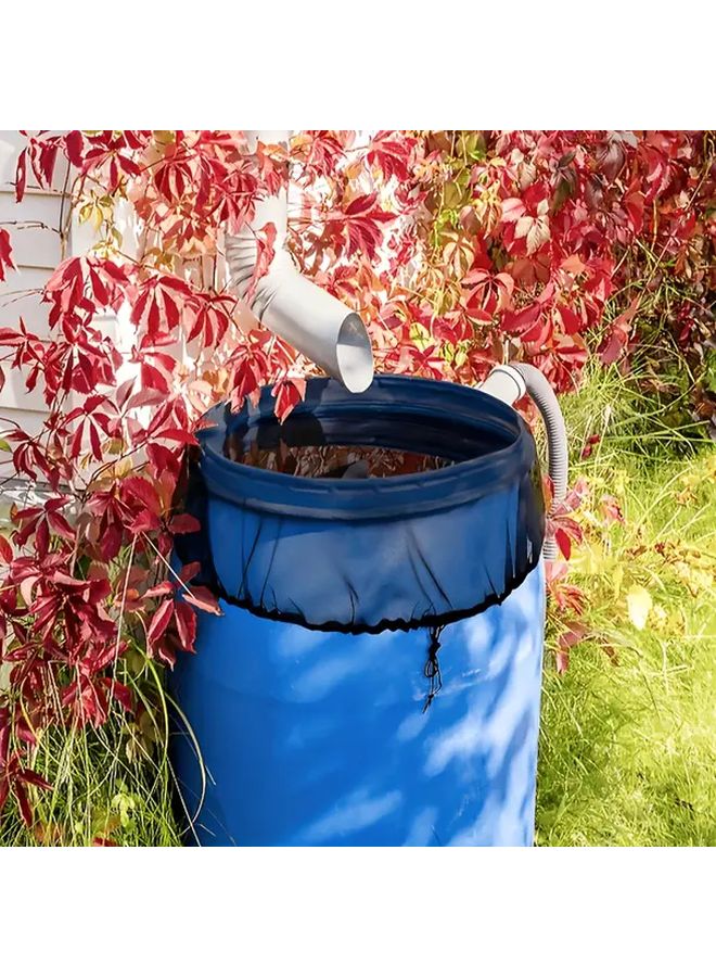 2Pcs 80cm Rain Barrel Cover With Drawstring Leaf Filtering Mesh Lid - Image 2