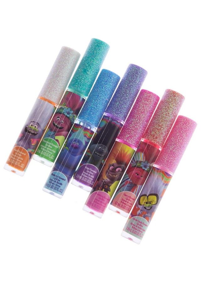 TOWNLEY GIRL Trolls World Tour Super Sparkly 7 Pieces Party Favor Lip Gloss Makeup Set For Girls Kids Toddlers Perfect For Parties Sleepovers Makeovers Birthday Gift For Girls Above 3 Yrs (7 Ct) - Image 3