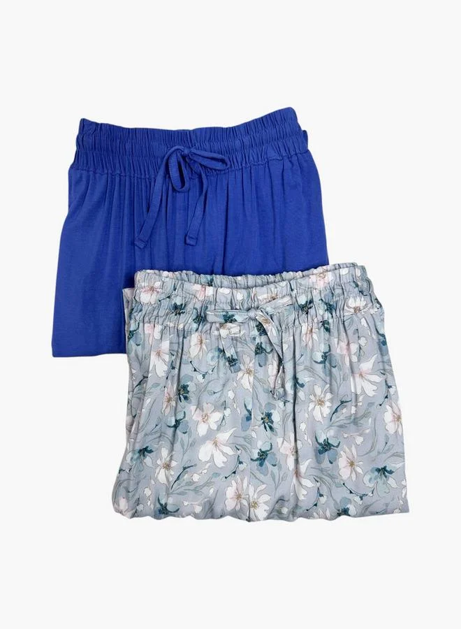 Aadaraya Set of 2 - Aadaraya Assorted Pyjamas with Pockets and Drawstring Closure