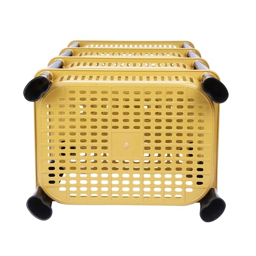 FOROLY 3-Layer Multipurpose Plastic Kitchen Storage Rack | Vegetable Basket Organizer | Stackable Storage Stand for Home, Pantry, Bathroom, Office – Durable Space-Saving Shelf (Yellow) - Image 4