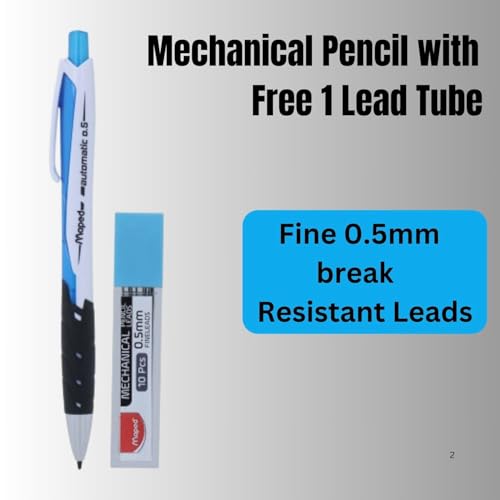 Maped Theme Exam kit - 2pc set (Car design) |Sturdy Clipboard and Automatic Mechanical Pencil|Pen Pencil|Exam Pad for Students|Ideal for School Students | Essential Exam Kit| Automatic Pencil - Image 4