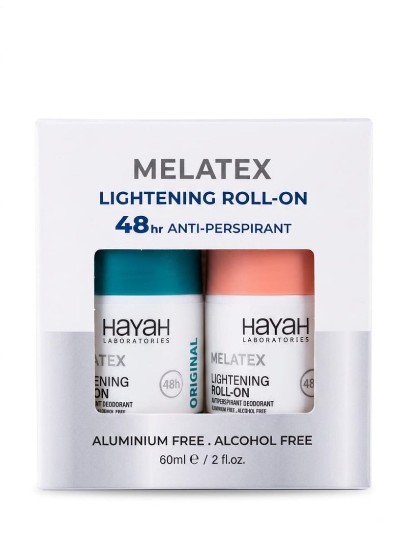 MELATEX Hayah Melatex Deodorant Roll On Rose 60 Ml + Original 60 Ml  (Packaging may vary) - Image 4