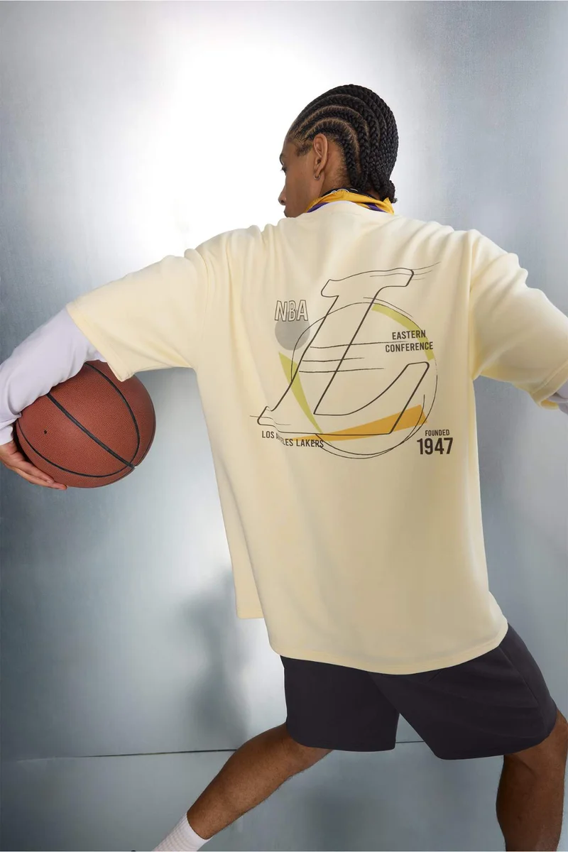 Defacto NBA Los Angeles Lakers Relax Fit T-Shirt