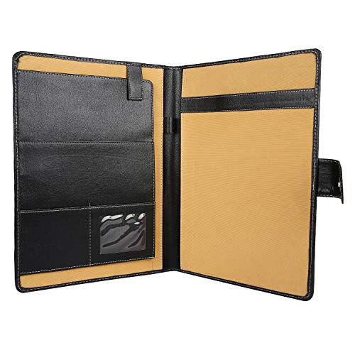 AmazingHind Professional File Folders, Document Files For Certificates, A4 Size (Faux Leather - Black01) - Image 3