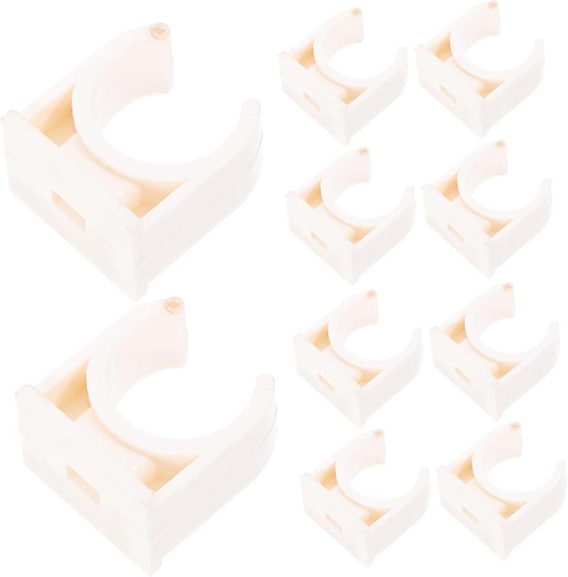 White U Shaped Pipe Clamps 200 Pcs 2 2x2x1 5cm Lightweight Portable Tube Support - Image 2