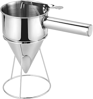 MAOPINER MAOPINER Stainless Steel Pancake Batter Dispenser, Piston Funnel Cake Maker Dispenser, Commercial Chocolate  - Image 1