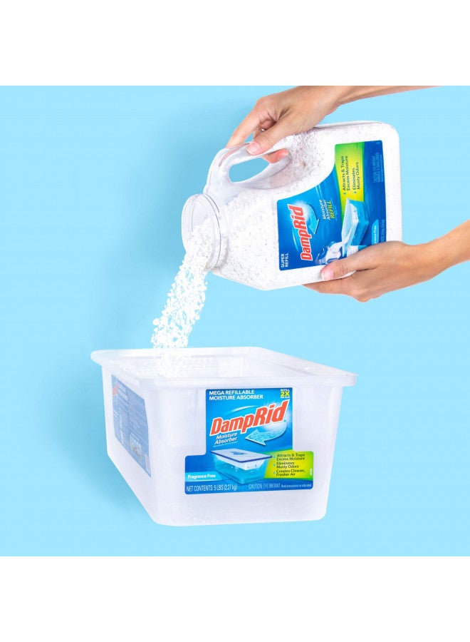 DampRid - Fragrance Free Mega Moisture Absorber Refill Container (7.5 lb.); Traps Moisture in Basements & Large Areas for Fresher, Cleaner Air - Image 5