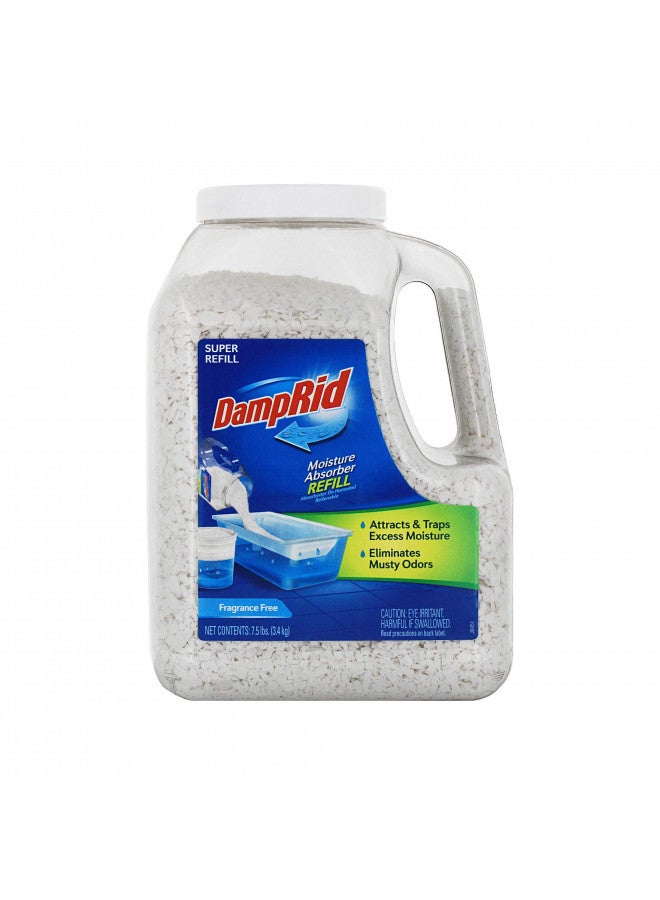DampRid - Fragrance Free Mega Moisture Absorber Refill Container (7.5 lb.); Traps Moisture in Basements & Large Areas for Fresher, Cleaner Air - Image 1
