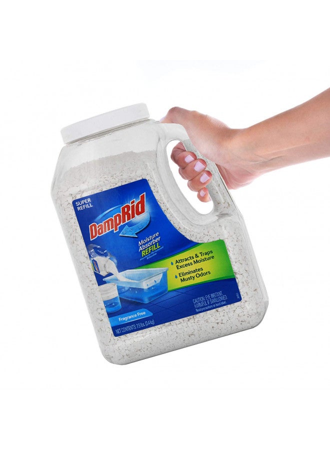 DampRid - Fragrance Free Mega Moisture Absorber Refill Container (7.5 lb.); Traps Moisture in Basements & Large Areas for Fresher, Cleaner Air - Image 3