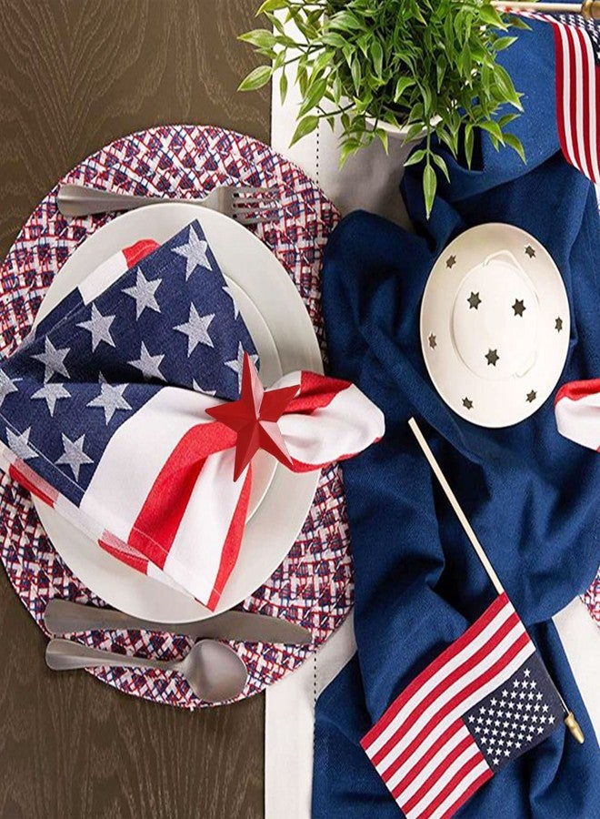 Wonlex Patriotic Napkin Rings Set of 6, Star Napkin Ring Holders for Independence Day, Flag Day Serviette Buckle Holder, 4th of July Party Decorations (Star) - Image 3