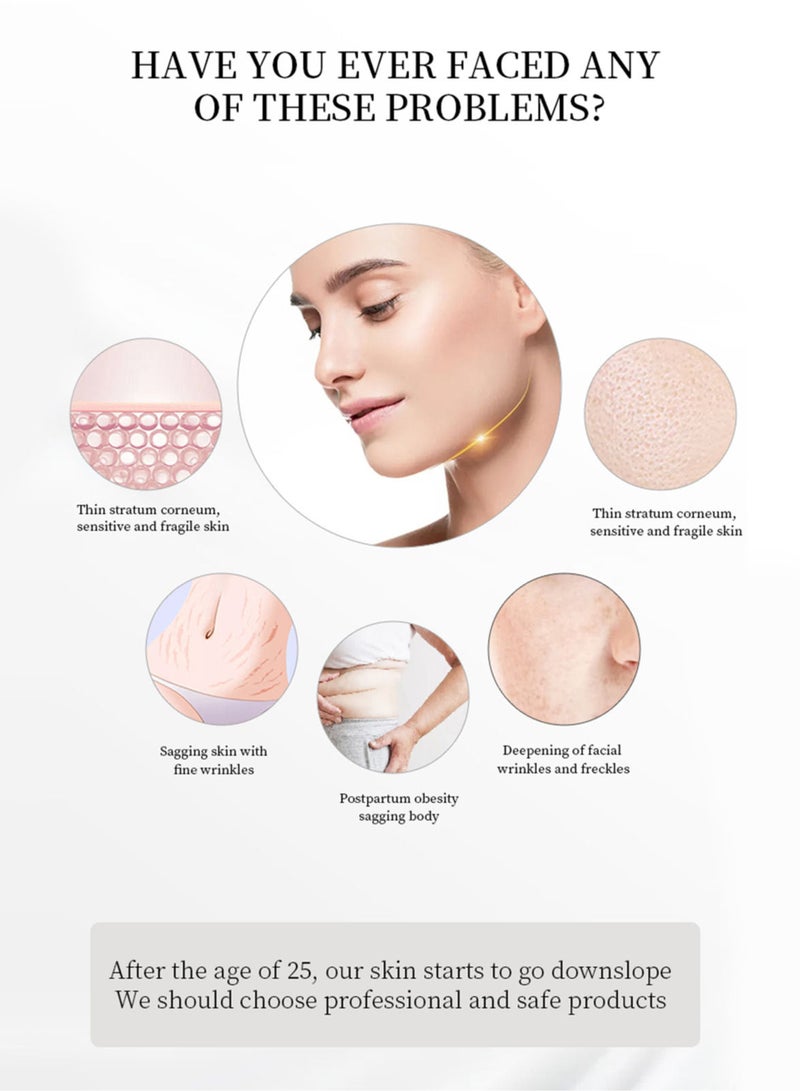 جهاز تنحيف الجسم وتحفيز العضلات الكهربائية 8 في 1، مدلك بالموجات فوق الصوتية، جهاز علاج حراري لتجميل الوجه بالأشعة تحت الحمراء لتخفيف الوزن وتجديد شباب البشرة - Image 5