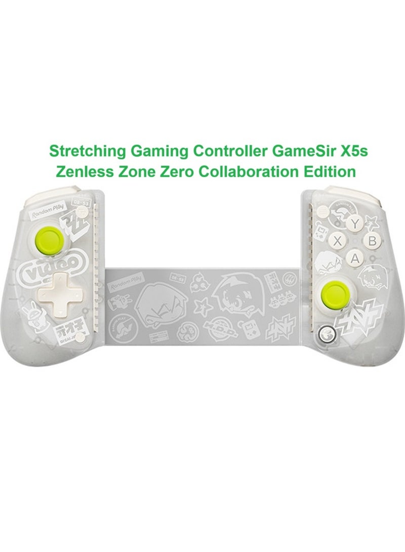 general Classic Stretching Gamepad X5s Zenless Zone Zero Collaboration Edition Bluetooth Gaming Controller for Switch 2/Switch/Android/iPhone/iPad mini/PC with Hall Effect Joystick/Analog Triggers, HD Vibration, 6-Axis Gyro, Swappable ABXY Buttons, Turbo Function, 840mAh Battery, Lightweight 174g, Compatible Device Length: 105-213mm/4.13-8.39in, Ergonomic Phone Controller - Image 1