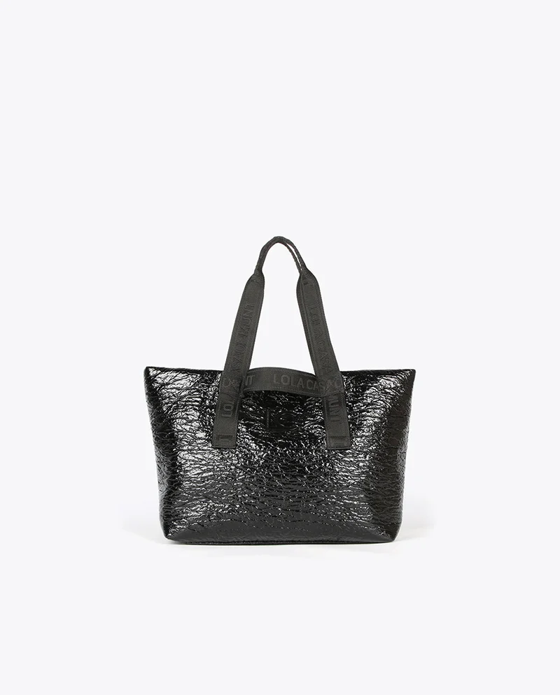 Lola Casademunt Faux patent leather tote bag