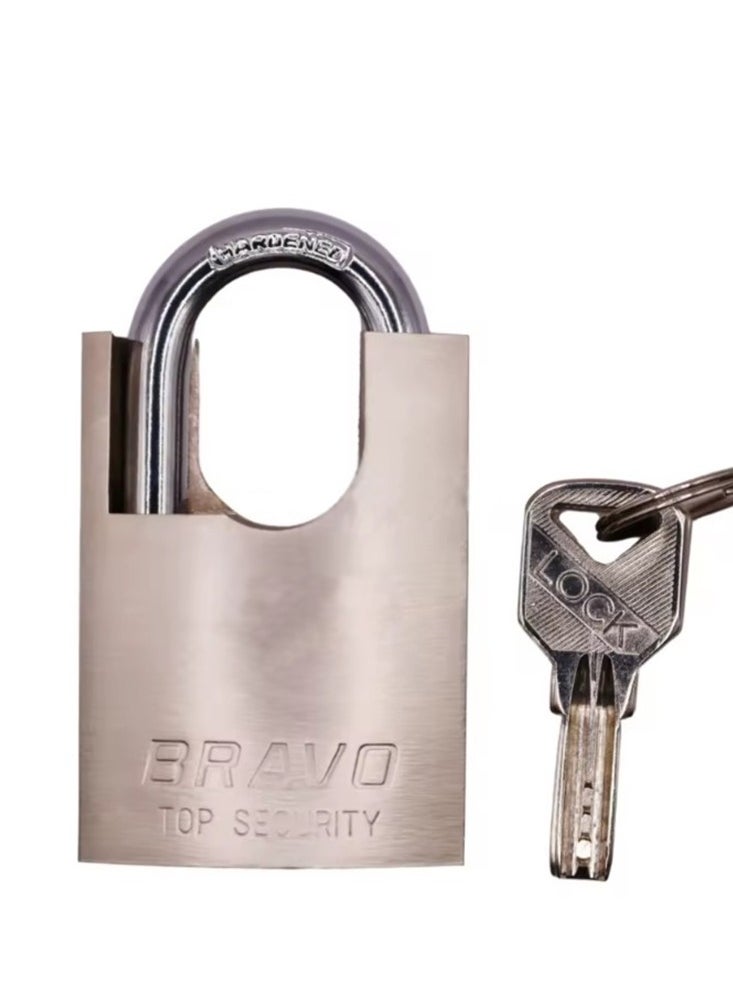 Bravo high quality lock is durable and safe. They come in different models, high security with 4 keys (50 mm) and others with different key numbers and sizes 