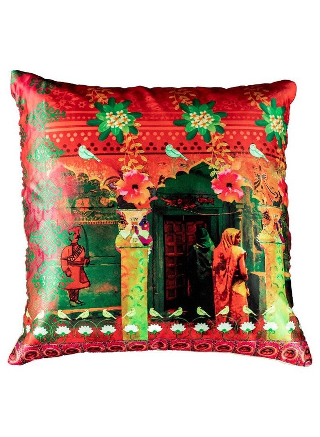 Vendola Vendola Decorative Satin 250TC Sofa Cushion Pillow Covers, Multicolor, Set of 5 Ethnic Cushion Covers(Vivid,20x20 Inches) - Image 3