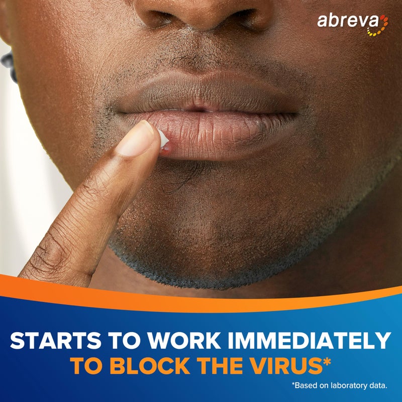 abreva Abreva Docosanol 10% Cream Tube, FDA Approved Treatment for Cold Sore/Fever Blister, 2 grams - Image 3