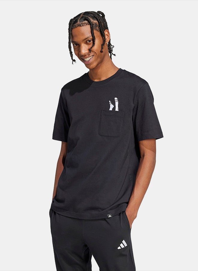Adidas Lounge Slides Graphic Pocket T-Shirt - Image 1