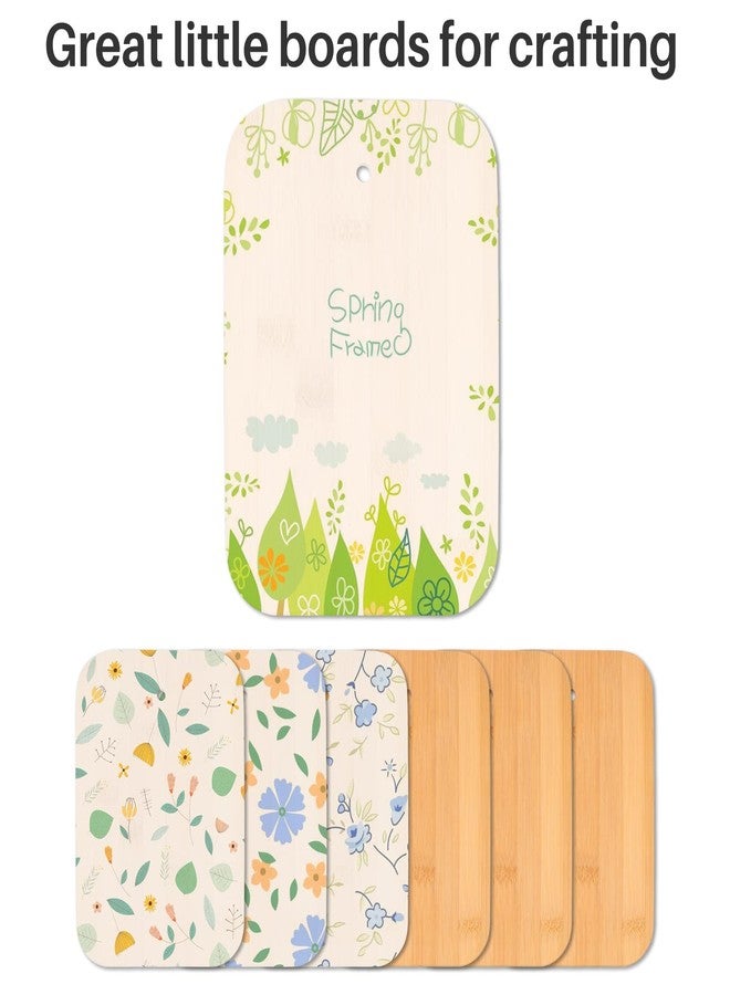 HTB Bamboo Cutting Board Set for Kitchen,Small Cutting Boards with Holder,Serving Boards for Sandwich Cheese Meal Breakfast - Image 5