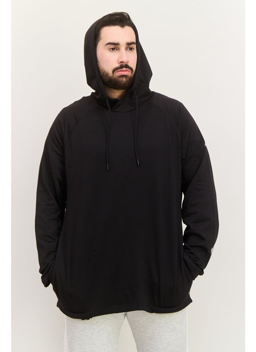 Gaiam Men Slim Fit Long Sleeve Training Hoodies, Black  - Image 1