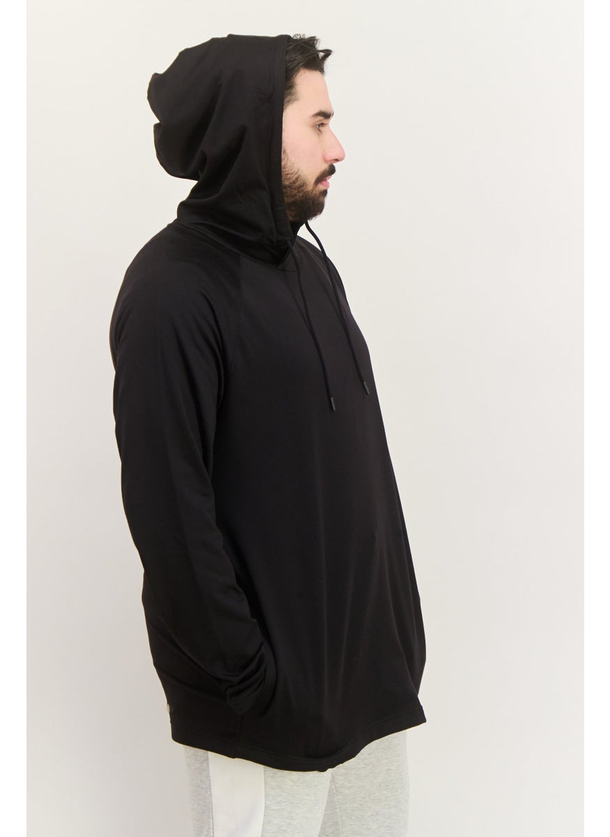 Gaiam Men Slim Fit Long Sleeve Training Hoodies, Black  - Image 2