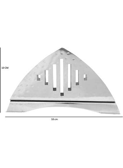 C DEVICE Stainless Steel Napkin Holder for Kitchen Dining Table Restaurant Caf Hotels Napkin Stand Tissue Paper Holder for Table 1 Piece Matt Finish Slotted Lines  - Image 2