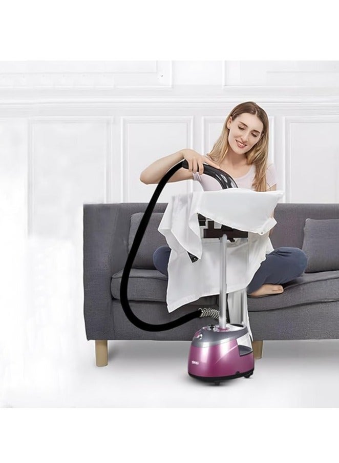 DSP Garment Steamer, Steam Irons, Steam Clothes Iron, with 10 Fabric Functions, 2000W, 2.5L Water Tank, 40g/min Steam Flow, 1.3m Aluminum Rod, 1.15m Steam Hose, KD6016 (Purple)