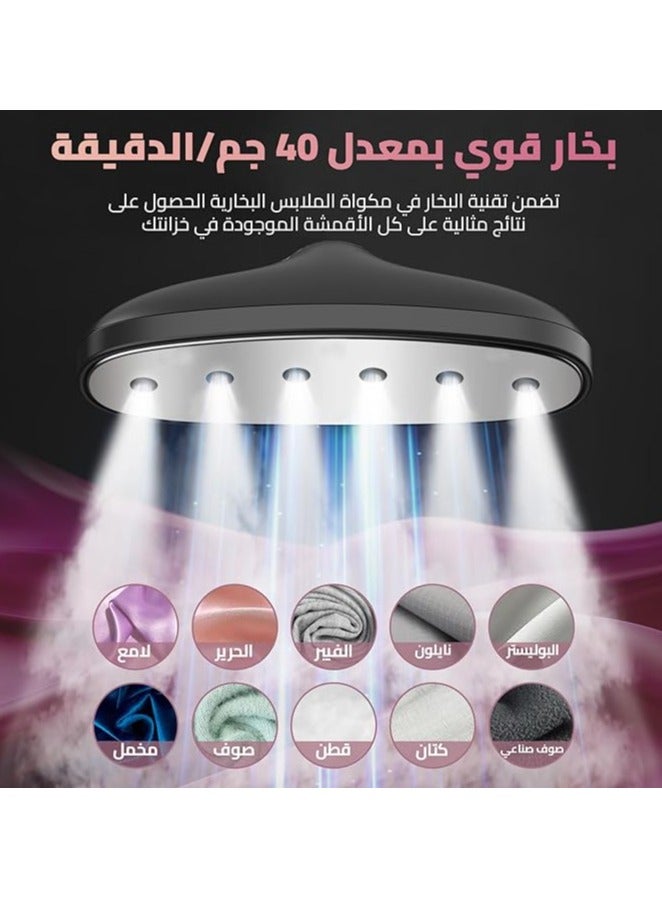 DSP Garment Steamer, Steam Irons, Steam Clothes Iron, with 10 Fabric Functions, 2000W, 2.5L Water Tank, 40g/min Steam Flow, 1.3m Aluminum Rod, 1.15m Steam Hose, KD6016 (Purple)