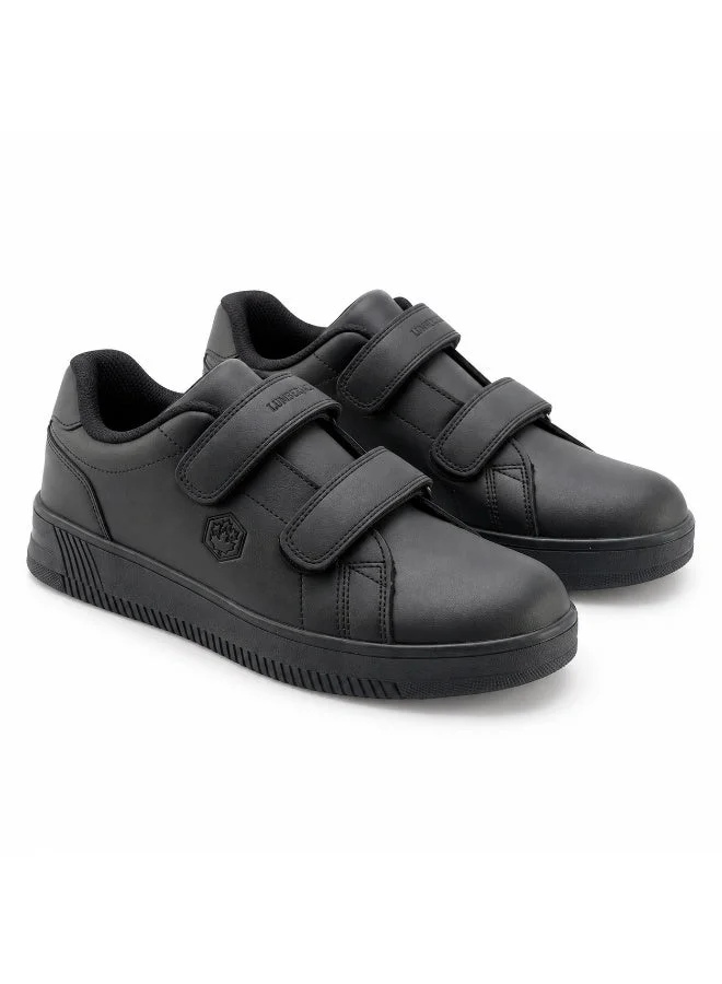 Lumberjack Lumberjack Unisex Kids School Shoes Black Double Hook & Loop Strap Lightweight School Sneakers for Boys & Girls