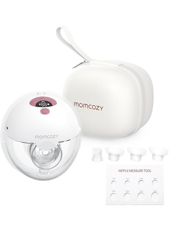 Momcozy M5 Hands Free Breast Pump, Wearable Breast Pump of Baby Mouth Double-Sealed Flange with 3 Modes & 9 Levels, Electric Breast Pump Portable - 24mm (1, Red) - Image 1